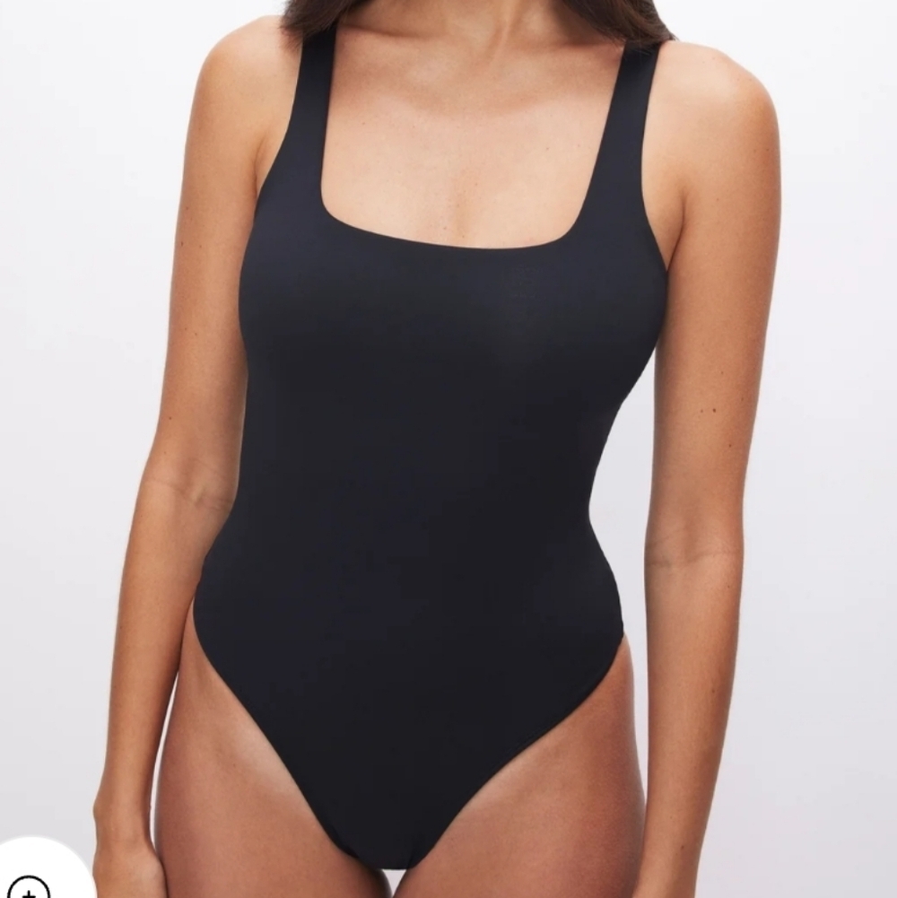 GOOD AMERICAN NWT SCULPTING MODERN TANK BODYSUIT BLACK XS